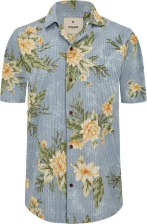 Jack & Jones Strukturiertes Kurzarmhemd mit floralem Print