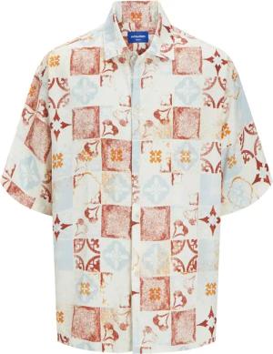 Jack & Jones Kurzarmhemd aus einem Leinengemisch