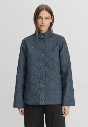 hessnatur Damen Steppjacke Regular NATURE SHELL aus Bio-Baumwolle - blau - Größe XS