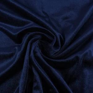 SCHÖNER LEBEN. Stoff Bekleidungsstoff Stretch Samt ein dunkelblau