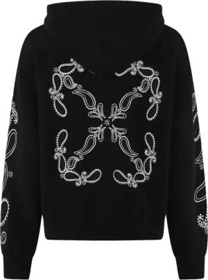 Off-White - Heren Bandana Arr Skate Hoodie - Größe M - schwarz