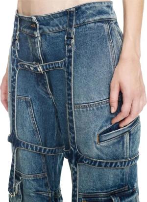 Off-White - Cotton Cargo Jeans - Größe 28 - blue