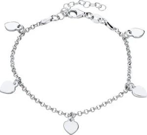 Unique Silberarmband 925er Silber Armband mit Herzanhängern von Unique