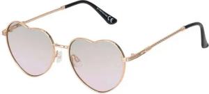 BEZLIT Eyewear Sonnenbrille Herz Form Designer Damen Sonnenbrille (1-St) mit lila-braun, blau-rot, grün-rosa, braun-blau und blau-rosa Linsen