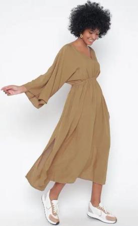 YC Fashion & Style Sommerkleid Elegantes Sommerkleid - Leinen-Kleid in Unifarbe
