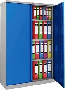 phoenix Stahlschrank SCL1491GBK grau, blau 91,5 x 37,0 x 140,0 cm, zerlegt