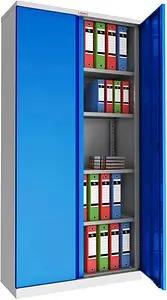 phoenix Stahlschrank SCL1891GBK grau, blau 91,5 x 37,0 x 183,0 cm, zerlegt