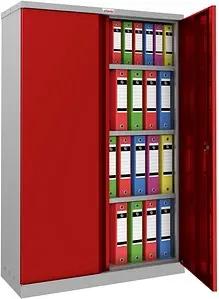 phoenix Stahlschrank SCL1491GRK grau, rot 91,5 x 37,0 x 140,0 cm, zerlegt