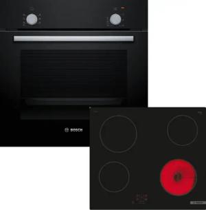 BOSCH Backofen-Set 2 HBF010BA0, mit Auszug nachrüstbar, Schnellaufheizung, Halogen-Innenbeleuchtung, 3D-Heißluft