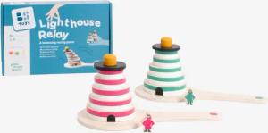 Geschicklichkeitsspiel Kinder Holz - Leuchtturm-Staffel