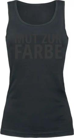 Sprüche Top - Mut zur Farbe - S bis XXL - für Damen - Größe XL - schwarz