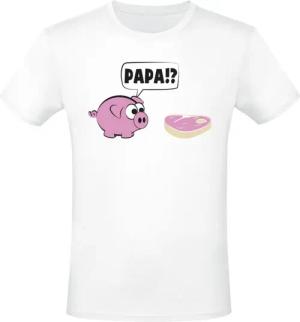 Sprüche T-Shirt - Papa!? - M bis 3XL - für Männer - Größe M - weiß