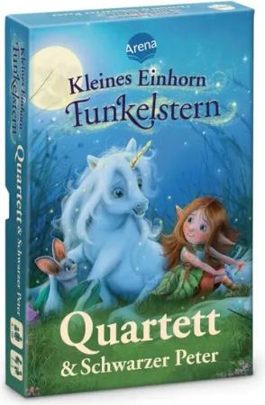 Arena Spiel Kleines Einhorn Funkelstern. Quartett & Schwarzer Peter