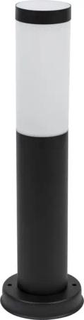 HEITRONIC Sockelleuchte "Larisa", 1 flammig, Leuchtmittel E27 ohne Leuchtmittel, Pollerleuchte,Sockelleuchte,Außenlampe, Edelstahl (schwarz lackiert)
