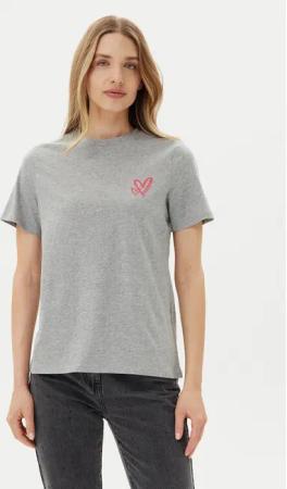 Pieces T-Shirt Maria 17155082 Grau Relaxed Fit