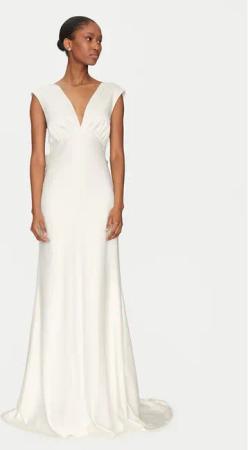 YAS Abendkleid Dottea 26036356 Écru Regular Fit