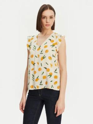 Pieces Bluse Nya 17147804 Écru Regular Fit