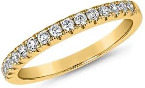 Goldener Half-Eternity Diamantring, gravierbar