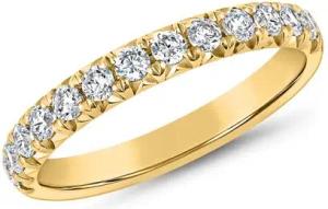Goldener Half Eternity Ring mit Diamanten für Damen