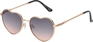 BEZLIT Eyewear Sonnenbrille Herz Form Designer Damen Sonnenbrille (1-St) mit lila-braun, blau-rot, grün-rosa, braun-blau und blau-rosa Linsen