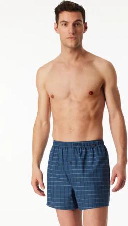 Boxershorts 2er-Pack Webware Karo blau - Boxershorts Multipack 7