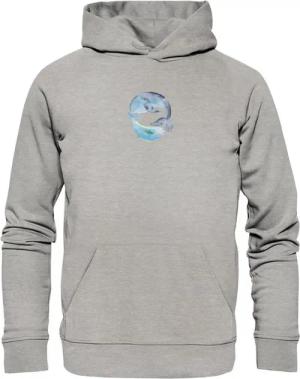 Mr. & Mrs. Panda Hoodie Walfisch Thunfisch Größe M - Heather Grey - Geschenk, Gute Laune, Wor (1-tlg) Komfort & Stil