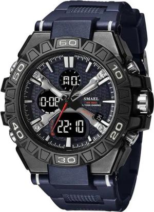 SMAEL Diese sportliche Herrenarmbanduhr kombiniert digitale-analoge Anzeige Watch, Mit Stoppuhr, Countdown, Wecker, LED-Hintergrundbeleuchtung