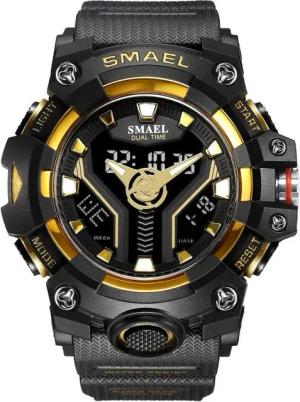 SMAEL Multifunktionale Damen-Sportuhr mit Analoganzeige-Alarm & Datumsanzeig Watch, Wasserdichte Armbanduhr für Teenager im Militärstil