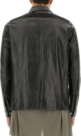 Rick Owens - Calf Leather Bauhaus Jacket With Classic Collar - Größe 50 - schwarz