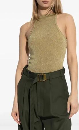 Cult Gaia - Metallic Bodysuit - Größe L - goldfarben