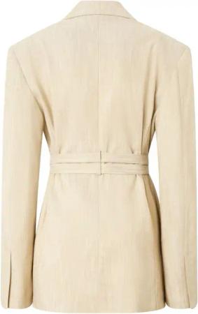 Pinko - Belted Waist Blazer With Front Button Fastening - Größe 40 - beige