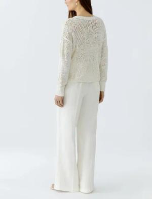 Oui - Pullover - Größe 40 DAMEN - creme