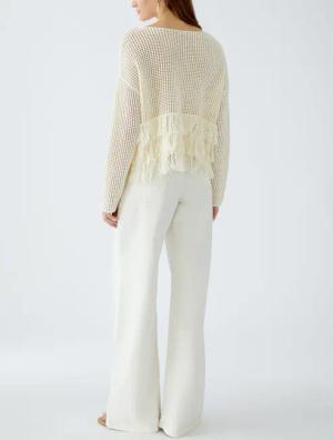 Oui - Pullover - Größe 38 DAMEN - weiß