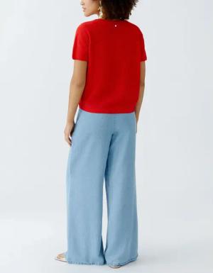Oui - Pullover - Größe 38 DAMEN - red