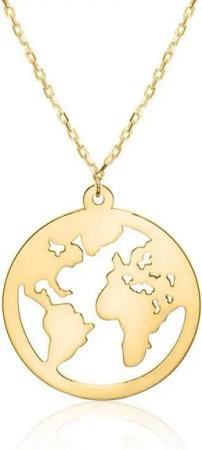 Unique Goldarmband Unique Kette Weltkugel für Damen aus 9K Gold