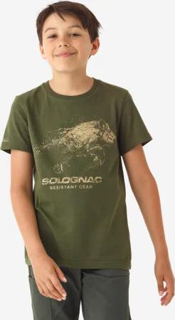 T-Shirt Kinder Wildschwein grün