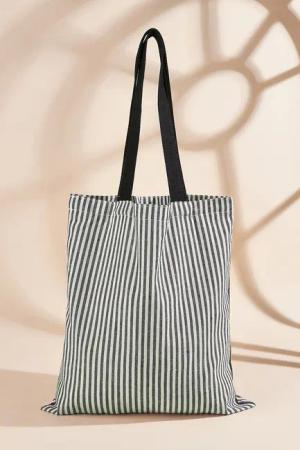 Gestreiftes rechteckiges Tote Bag