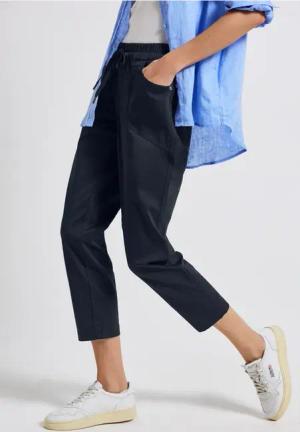 Street One Frauen Hose im Loose Fit in Blau, Gr: 38