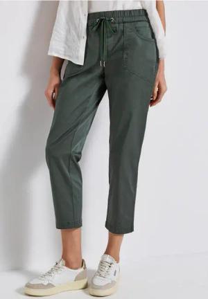 Street One Frauen Hose im Loose Fit in Grün, Gr: 38