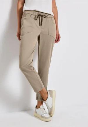 Street One Frauen Hose im Loose Fit in Beige, Gr: 46