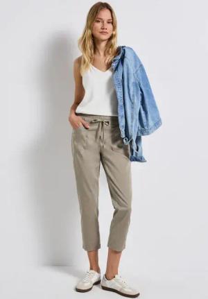 Street One Frauen Hose im Loose Fit in Grau, Gr: 36