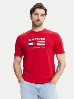 Tommy Hilfiger T-Shirt American Monotype MW0MW39843 Rot Regular Fit