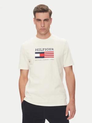 Tommy Hilfiger T-Shirt American Monotype MW0MW39843 Écru Regular Fit