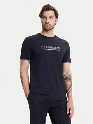 Tommy Hilfiger T-Shirt Brand Love MW0MW40324 Dunkelblau Regular Fit