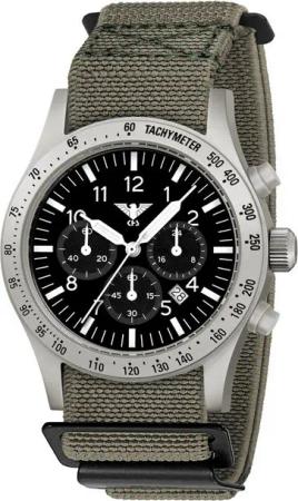 KHS Quarzuhr Platoon Solar Chronograph Stahl Grau