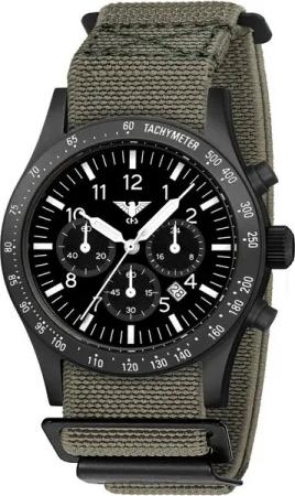KHS Quarzuhr Platoon Solar Chronograph Grau/Schwarz