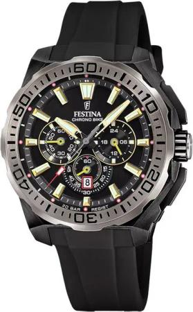 Festina Quarzuhr Chronograph Schwarz/Goldfarben