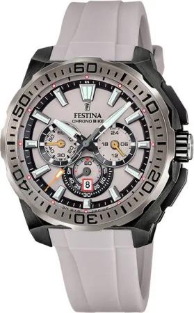 Festina Quarzuhr Chronograph Schwarz/Sandfarben