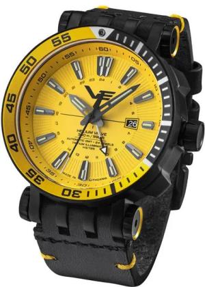 Vostok Europe Automatikuhr GMT Energia Rocket Gelb 2 Bänder