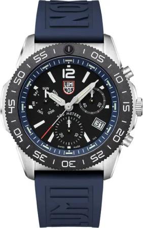 Luminox Taucheruhr Chrono Pacific Diver Blau/Schwarz mit 2 Bändern